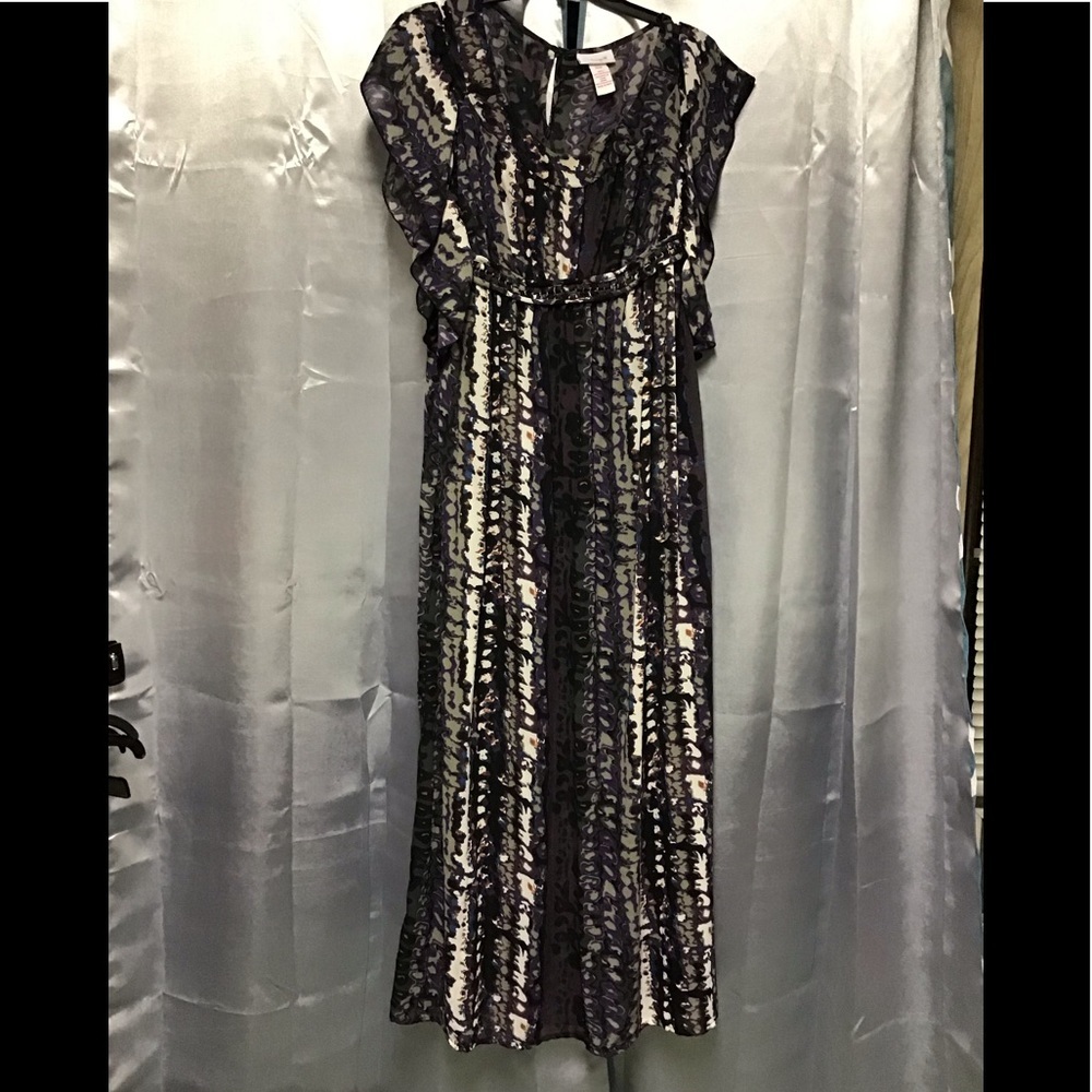 Purple multi maxi dress